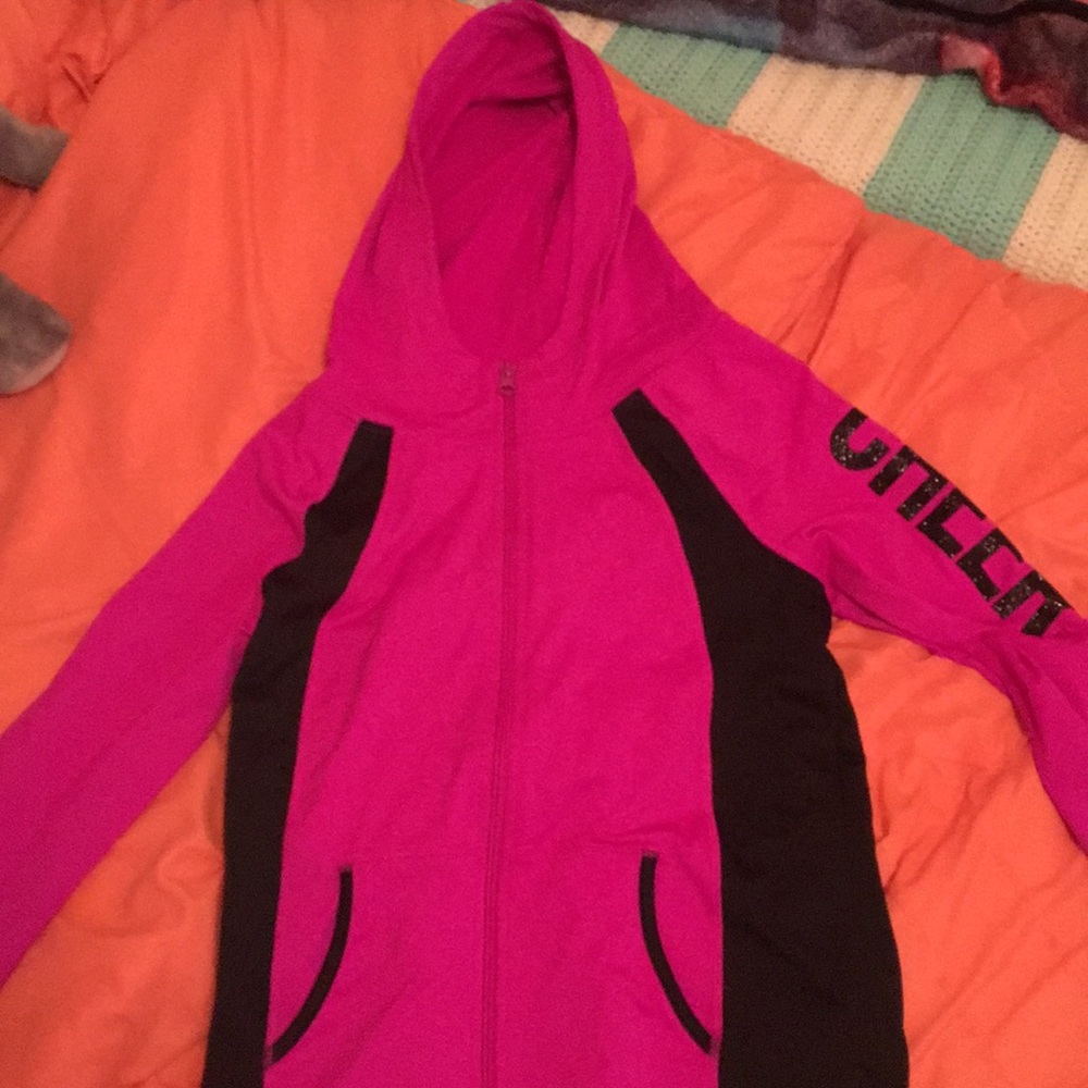 Nice justice hoodie black and purple never worn